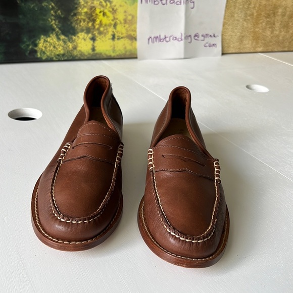 🇺🇸Weekjuns G.H. Bass & co handcrafted size 9.5M brown leather classic moccasins - Picture 3 of 16